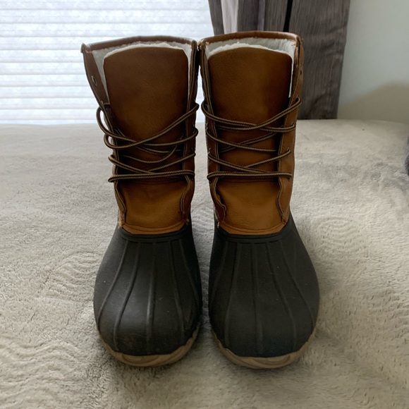 blue suede shoes duck boots